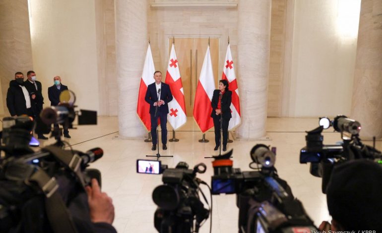 Prezydenci Polski i Gruzji omówili sytuację wokół Ukrainy