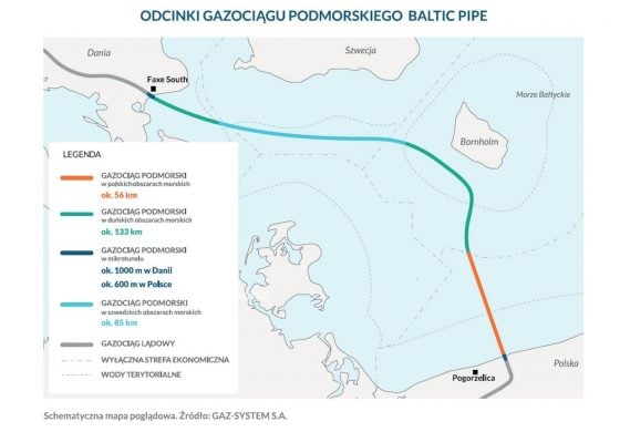 Baltic Pipe już połączony z systemami Polski i Danii