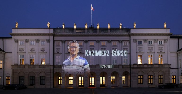 Iluminacja Pałacu Prezydenckiego ku czci Kazimierza Górskiego