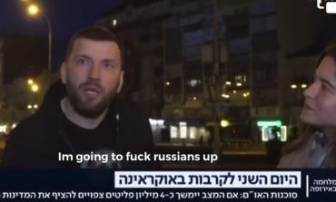 W Kijowie mężczyzna wdarł się do relacji izraelskiej telewizji i powiedział, że trzeba "j... Ruskich" (WIDEO)