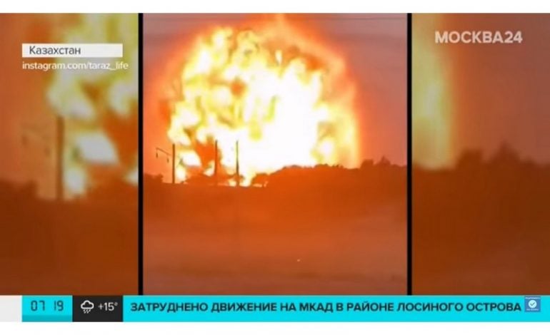 Eksplozja na terenie spalonego składu amunicji w Kazachstanie