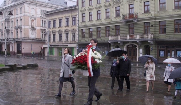 Obchody Święta Narodowego Konstytucji Trzeciego Maja we Lwowie (WIDEO)