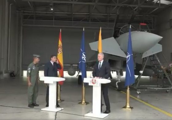 Konferencja prasowa prezydenta Litwy i premiera Hiszpanii została przerwana ze względu na rosyjską prowokację na Bałtyku (WIDEO)