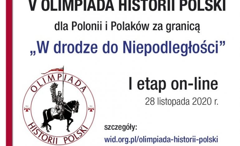 Zapraszamy do udziału w Olimpiadzie Historii Polski “W drodze do Niepodległości”