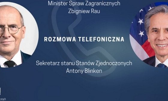 Rozmowa szefów dyplomacji Polski i USA o działaniach hybrydowych Białorusi i zagrożeniu Ukrainy