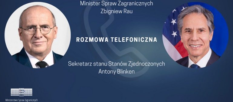 Rozmowa szefów dyplomacji Polski i USA o działaniach hybrydowych Białorusi i zagrożeniu Ukrainy