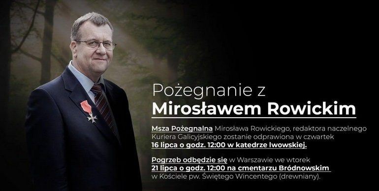 Uroczystości pogrzebowe Mirosława Rowickiego we Lwowie i Warszawie