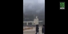 Spalona siedziba administracji w kazachskim mieście (WIDEO)