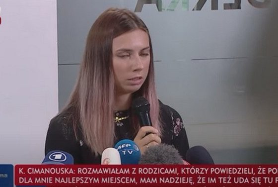 Konferencja Kristiny Timanowskiej w Warszawie. Oto, co powiedziała zbiegła białoruska lekkoatletka (WIDEO)