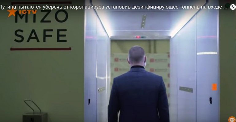 W rezydencji Putina postawili tunel dezynfekcyjny (WIDEO)