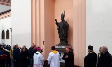 Odsłonięcie pomnika i otwarcie ulicy Jana Pawła II w Zaporożu