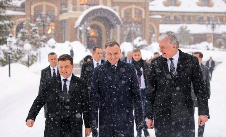 Wspólna deklaracja Polski, Litwy i Ukrainy. Wezwanie do zaostrzenia sankcji wobec Rosji, potępienie Łukaszenki