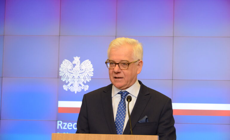 Jacek Czaputowicz: „Rosja powinna powrócić na drogę przestrzegania prawa międzynarodowego, bez tego niemożliwy jest powrót do współpracy”