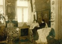 Gabriela Zapolska z mężem Stanisławem Janowskim w Skizie (Krzywczyce k. Lwowa) 1908–1909