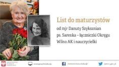 Łączniczka Okręgu Wilno AK apeluje do maturzystów: zostańcie w domu i uczcie się!