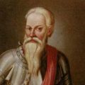 Hetman Mikołaj Radziwiłł Rudy na obrazie "Unia Lubelska" Jana Matejki. Miecz w ręku Radziwiłła to znak oporu przed zjednoczeniem Polski i Litwy/ Fot: Image taken by User:Mathiasrex Maciej Szczepańczyk ,Domena publiczna