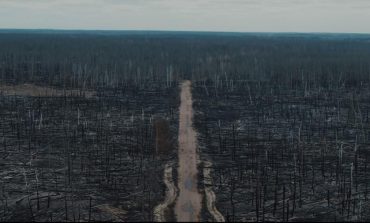 „Obraz jak z przerażającej apokalipsy” – następstwa pożarów w okolicach Czarnobyla w kamerze drona (WIDEO)