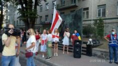 W Kijowie akcja solidarności z Białorusią