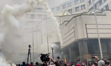 Protest w Kijowie pod siedzibą Sądu Konstytucyjnego Ukrainy
