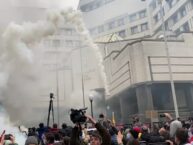 Protest w Kijowie pod siedzibą Sądu Konstytucyjnego Ukrainy