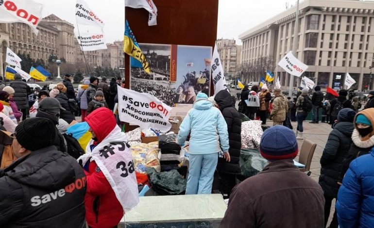 W Kijowie trwa protest przedsiębiorców przeciwko obostrzeniom kwarantanny