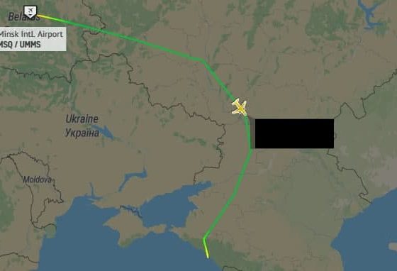 Avia.pro: Samolot Łukaszenki nie wpuszczony w przestrzeń powietrzną Ukrainy