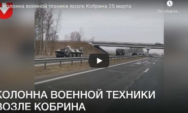 Kolumny transporterów opancerzonych zmierzają w kierunku Mińska. Dziś Dzień Wolności (WIDEO)