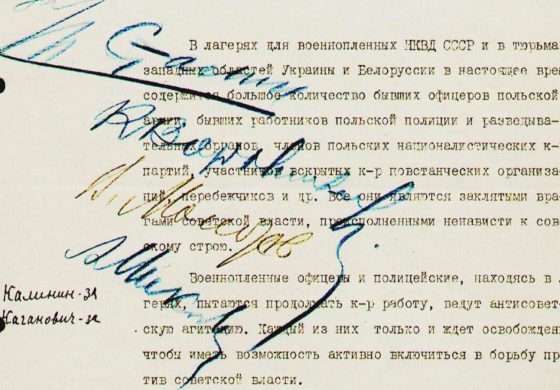 5 marca 1940 roku los tysięcy Polaków przetrzymywanych w obozach jenieckich i więzieniach został przypieczętowany