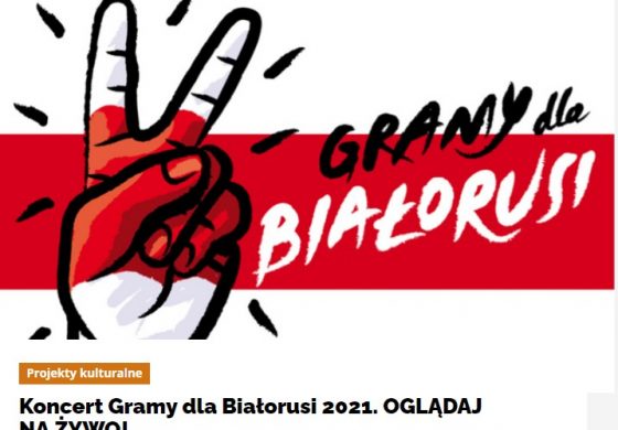 „Gramy dla Białorusi 2021”. Koncert na antenach TVP już jutro!