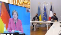 Merkel, Macron i Zełenski wezwali Putina do wycofania wojsk spod ukraińskiej granicy