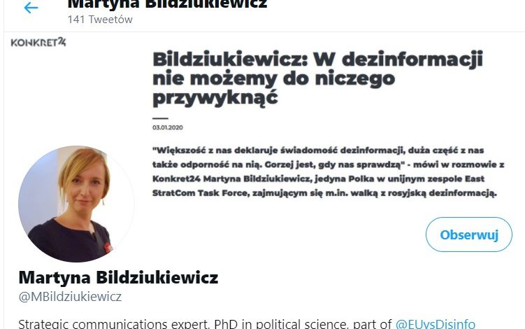 Polka na czele grupy UE ds. walki z rosyjską dezinformacją