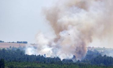 Pożar na wyspie Chortyca