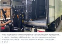 Polska wysyła pomoc humanitarną na Litwę w związku z kryzysem migracyjnym