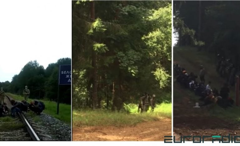 Jak białoruska straż graniczna wypycha nielegalnych migrantów z RB (WIDEO)