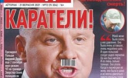 Skandaliczna okładka białoruskiej gazety. Andrzej Duda jak Hitler