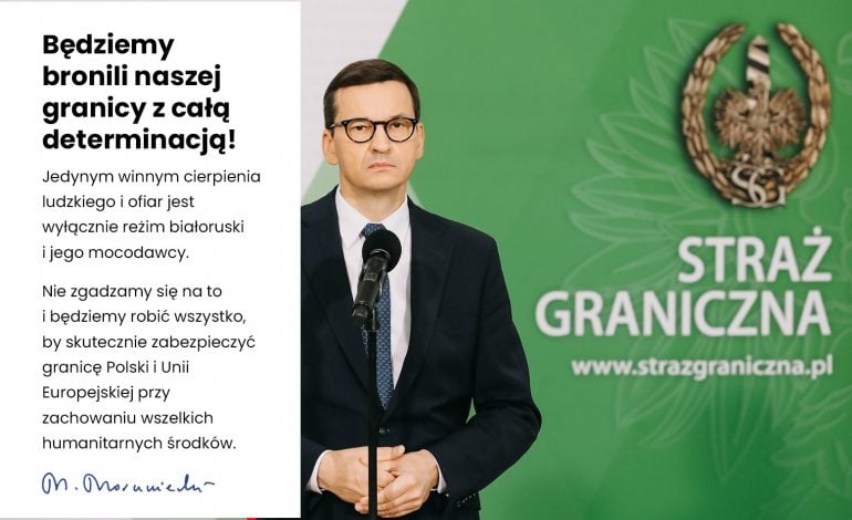 Morawiecki: Jedynym winnym cierpienia ludzkiego i ofiar jest wyłącznie reżim białoruski i jego mocodawcy