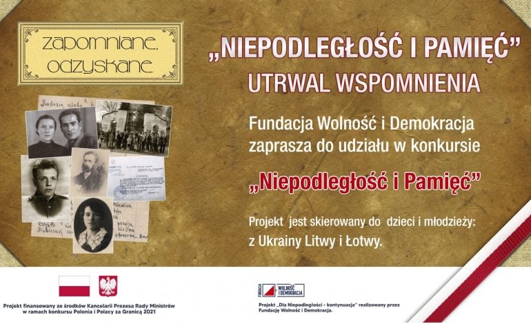 Konkurs dla młodzieży „Niepodległość i Pamięć”