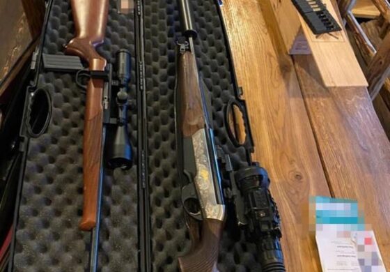 Służba Bezpieczeństwa Ukrainy odnalazła przy granicy z Rosją i Białorusią arsenał broni i kamery termowizyjne