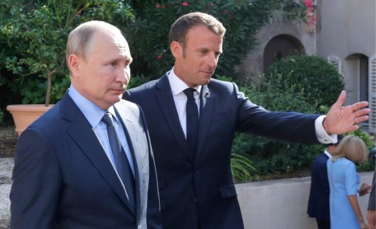 Emmanuel Macron ostrzegł Putina, że Francja będzie bronić Ukrainy w wypadku agresji Rosji