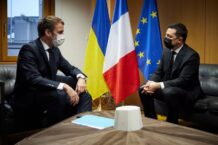 Wołodymyr Zełenski spotkał się w Brukseli z Emmanuelem Macronem