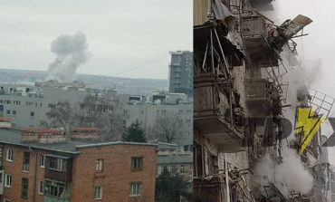 W Charkowie zestrzelono rosyjski samolot, który bombardował miasto
