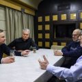 Prezydent Rzeczypospolitej Polskiej Andrzej Duda z Prezydentami Estonii Alarem Karisem, Łotwy Egilsem Levitsem i Litwy Gitanasem Nausėdą