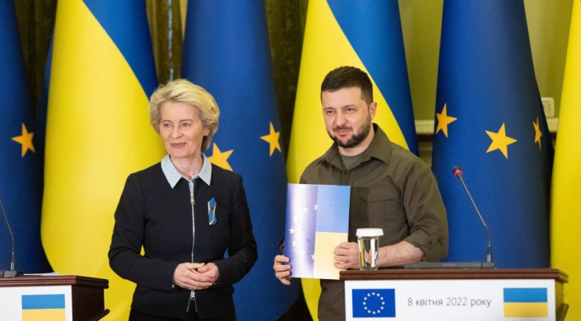 Prezydent Wołodymyr Zełenski i przewodnicząca Komisji Europejskiej Ursula von der Leyen. Fot. https://www.president.gov.ua/
