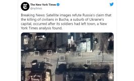 NYT: Zdjęcia satelitarne obalają rosyjską wersję, że zabójstwa w Buczy miały miejsce po wycofaniu jej wojsk 