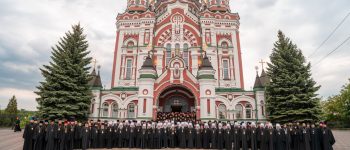 Członkowie Soboru Ukraińskiego Kościoła Prawosławnego Patrirachatu Moskiewskiego