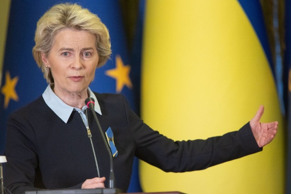 Ursula von der Leyen w Kijowie (8.04.2022)