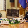 Wołodymyr Zełenski i Emmanuel Macron, Kijów, 16 czerwca 2022 r.
