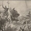 uliusz Kossak, "Książę Jeremi na mogile" - ilustracja do powieści Henryka Sienkiewicza "Ogniem i mieczem", ok. 1890 r. Foto: Muzeum Narodowe w Warszawie/domena publiczna