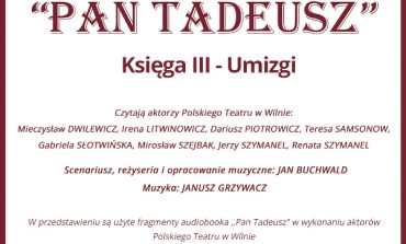 Aktorzy Polskiego Teatru w Wilnie czytają „Pana Tadeusza”