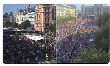 Dziesiątki tysięcy Czechów protestowało w Pradze przeciwko pomocy Ukrainie! Były też inne postulaty